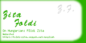 zita foldi business card